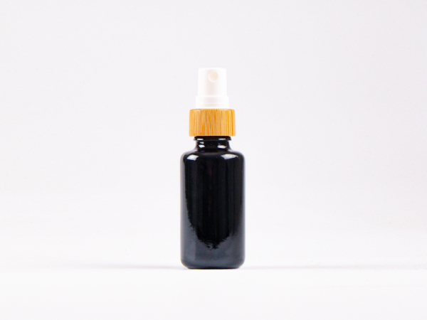 MIRON Violettglasflasche 30 ml - Zerstäuber Bambus